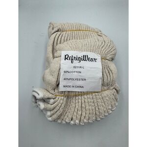 NWT RefrigiWear 0211R-L Lightweight String Glove Liner Unisex White - Pack of 12